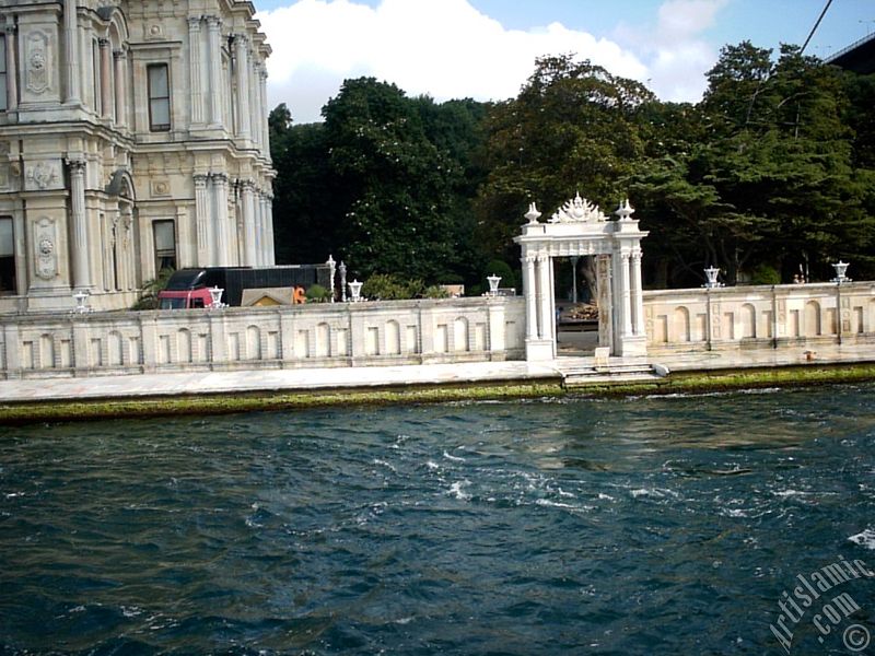 View of the Beylerbeyi Palace from the Bosphorus in Istanbul city of Turkey.
