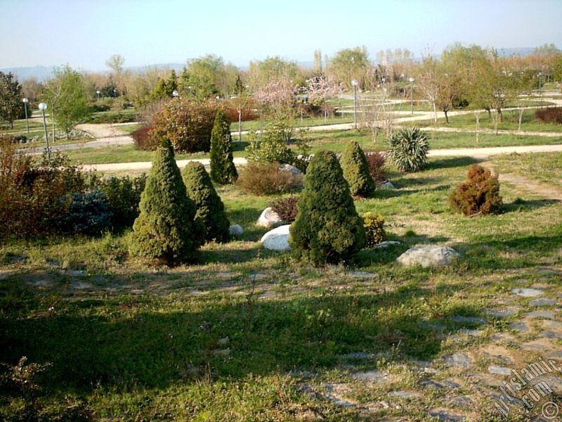 View of Botanical Park in Bursa city of Turkey.
