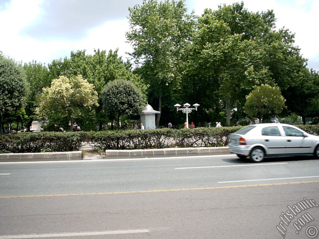 View of a park in Fatih district in Istanbul city of Turkey.
