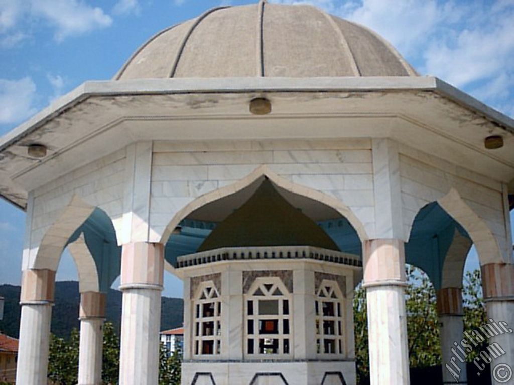 View of Ansar Mosque`s fountain in Gokcedere Village in Yalova city of Turkey.
